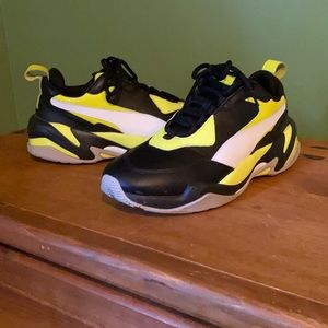 Chunky green and black puma runners